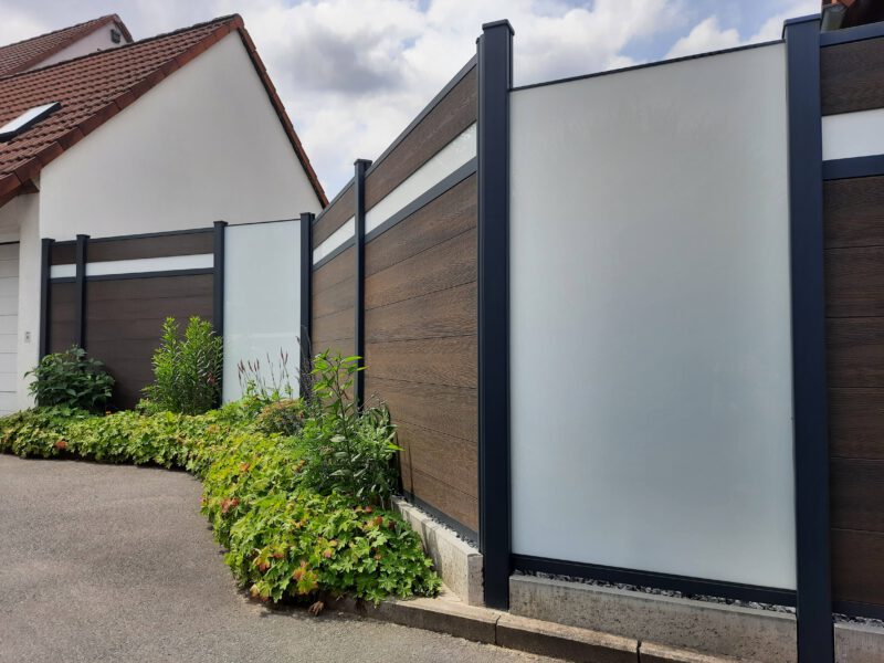 Kombination Glas Premium Zäune mit BPC Füllung Kombinationen Glas