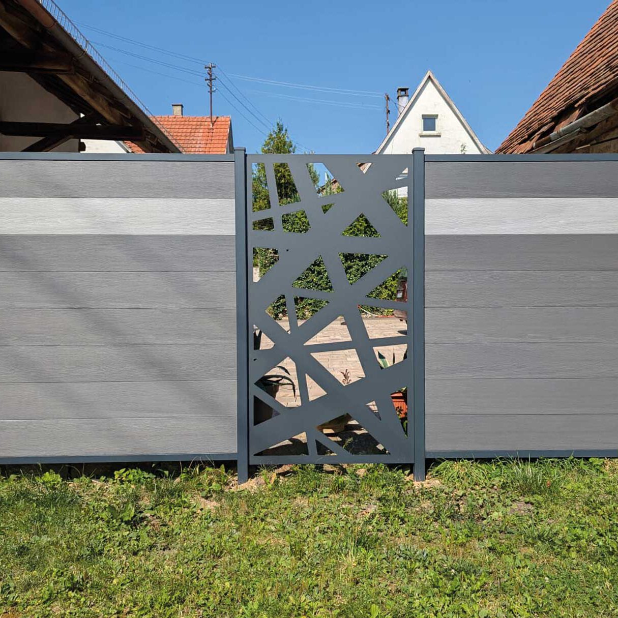 BPC Zaun - Sichtschutz, Farbe Cape Town Grey, von Alu-Composite-Design einer Marke von VALU